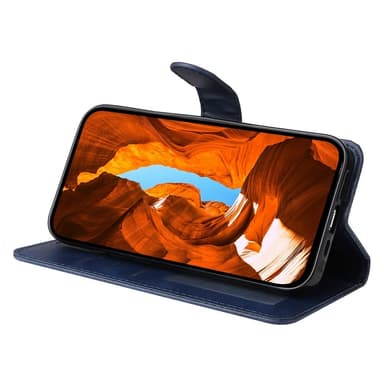 SKALO Xiaomi Redmi Note 14 4G PU-läder Plånboksfodral - Blå