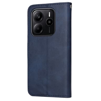 SKALO Xiaomi Redmi Note 14 4G PU-läder Plånboksfodral - Blå