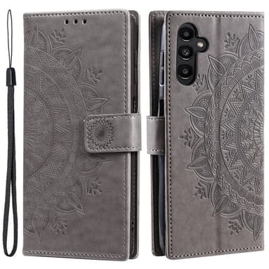 SKALO Samsung S25+ Mandala Plånboksfodral - Grå