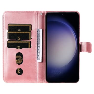 SKALO Samsung S25 Klassisk Dragkedja Plånboksfodral - Rosa