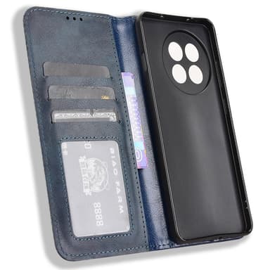 SKALO OnePlus 13R Embossed Premium Plånboksfodral - Blå