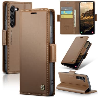 CaseMe Samsung S25 023 Series PU-Läder Plånboksfodral - Brun