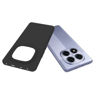 SKALO Xiaomi Redmi Note 14 Pro 5G Mattsvart Ultratunn TPU Skal - Svart
