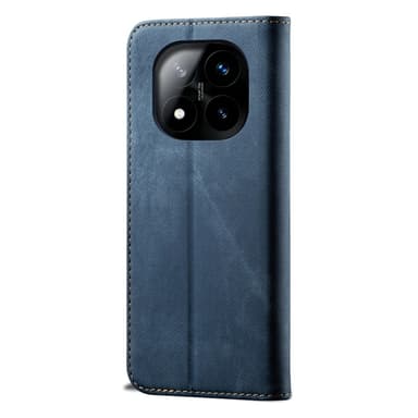 SKALO Xiaomi Redmi Note 14 Pro+ 5G Jeans Plånboksfodral - Blå