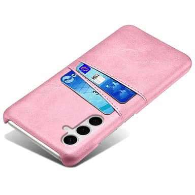 SKALO Samsung S25+ PU-Läder Korthållare Skal - Roséguld