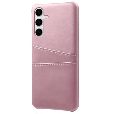 SKALO Samsung S25+ PU-Läder Korthållare Skal - Roséguld