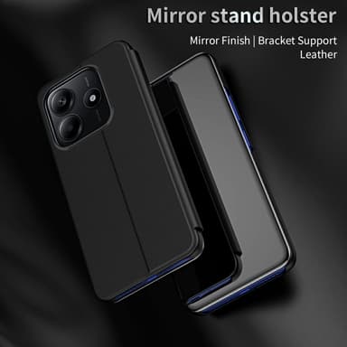 SKALO Xiaomi Redmi Note 14 5G Clear View Plånboksfodral - Roséguld