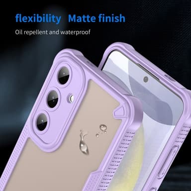 SKALO Samsung S25+ Armor Hybrid Frosted Skal - Lila