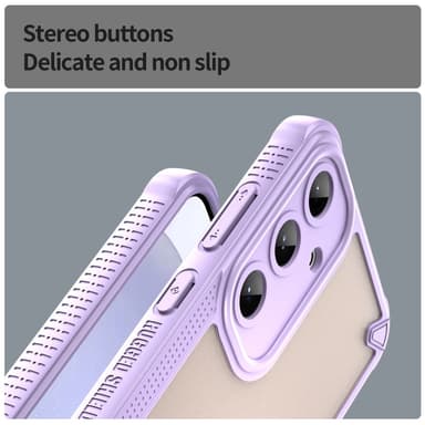 SKALO Samsung S25+ Armor Hybrid Frosted Skal - Lila