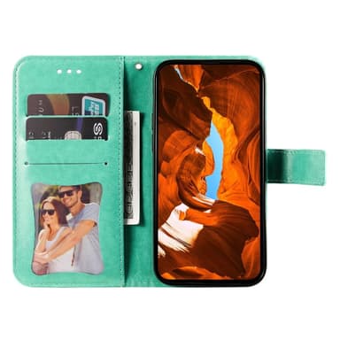 SKALO Motorola Moto G75 5G Mandala Plånboksfodral - Turkos