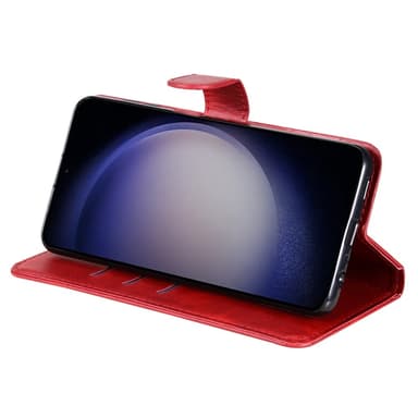 SKALO Samsung S25 Klassisk Dragkedja Plånboksfodral - Röd