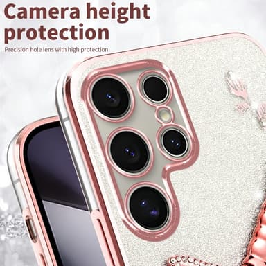 SKALO Samsung S25 Ultra KADEM Dragonfly Glitter Skal - Lila