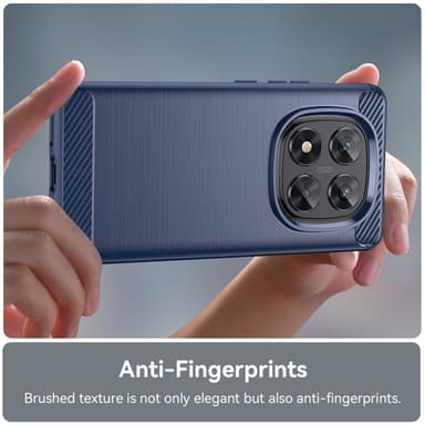 SKALO Xiaomi Redmi Note 14 Pro 5G Armor Carbon Skal - Blå