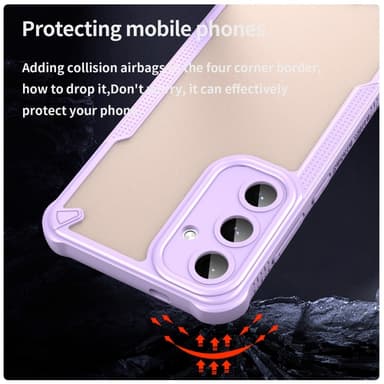 SKALO Samsung S25+ Armor Hybrid Frosted Skal - Lila
