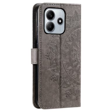 SKALO Xiaomi Redmi Note 14 4G Mandala Plånboksfodral - Grå