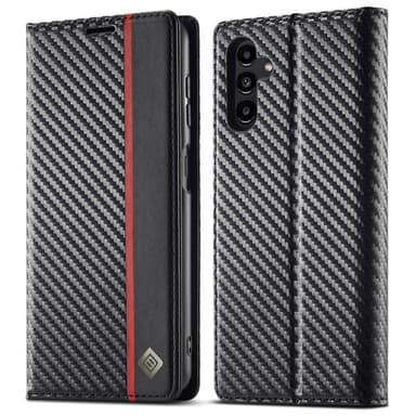 SKALO Samsung S25+ LC.IMEEKE Carbon Fiber Plånboksfodral - Svart