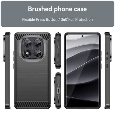 SKALO Xiaomi Redmi Note 14 Pro 5G Armor Carbon Skal - Svart