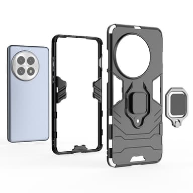 SKALO OnePlus 13 Armor Metallring Skal - Svart