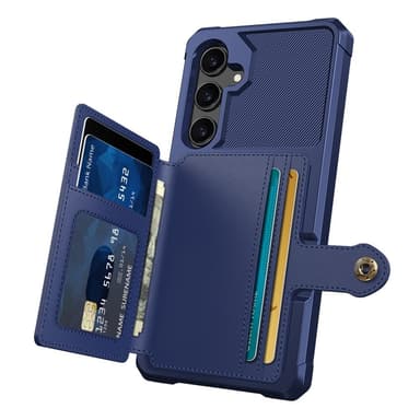 SKALO Samsung S25+ Stötåligt Skal med Plånbok - Blå