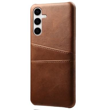 SKALO Samsung S25+ PU-Läder Korthållare Skal - Brun