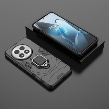 SKALO OnePlus 13 Armor Metallring Skal - Svart