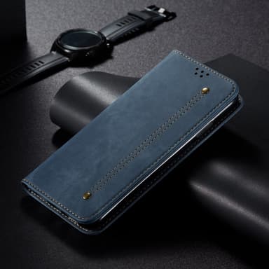 SKALO OnePlus 13 Jeans Plånboksfodral - Blå
