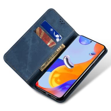 SKALO OnePlus 13 Jeans Plånboksfodral - Blå