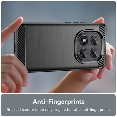 SKALO Xiaomi Redmi Note 14 Pro 5G Armor Carbon Skal - Svart