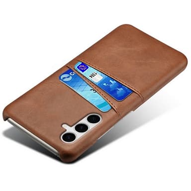 SKALO Samsung S25+ PU-Läder Korthållare Skal - Brun