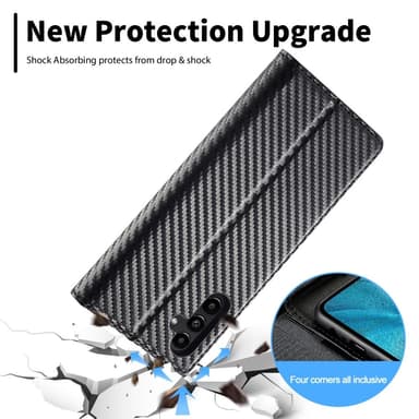 SKALO Samsung S25+ LC.IMEEKE Carbon Fiber Plånboksfodral - Svart