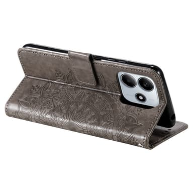 SKALO Xiaomi Redmi Note 14 4G Mandala Plånboksfodral - Grå