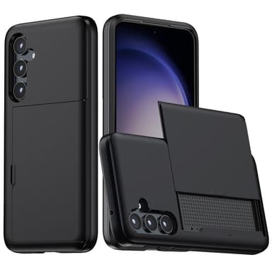 SKALO Samsung S25 Armor Korthållare Skal - Svart