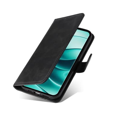 SKALO Xiaomi Redmi Note 14 Pro 5G PU-läder Plånboksfodral - Svart