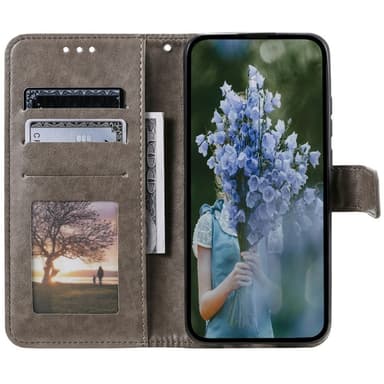 SKALO Xiaomi Redmi Note 14 5G Mandala Plånboksfodral - Grå
