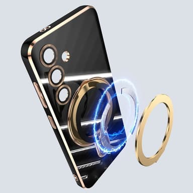 SKALO Samsung S25 Guldring Skal - Vit