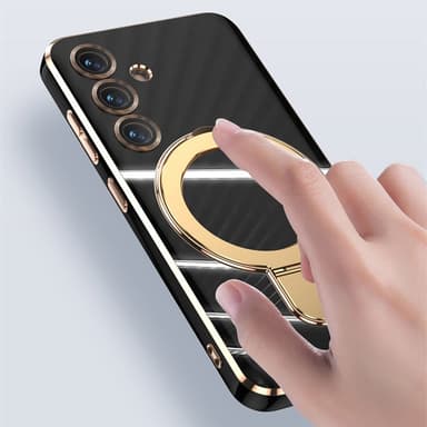 SKALO Samsung S25 Guldring Skal - Vit
