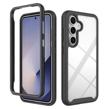 SKALO Samsung S25 Shockproof Clear Hybrid Skal - Svart