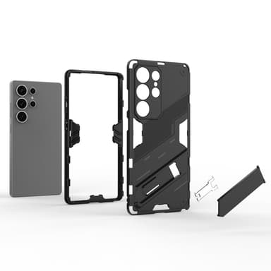 SKALO Samsung S25 Ultra Armor Hybrid Punk Skal - Svart
