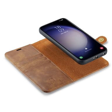 DG MING Samsung S25+ 2-i-1 Magnet Plånboksfodral - Brun