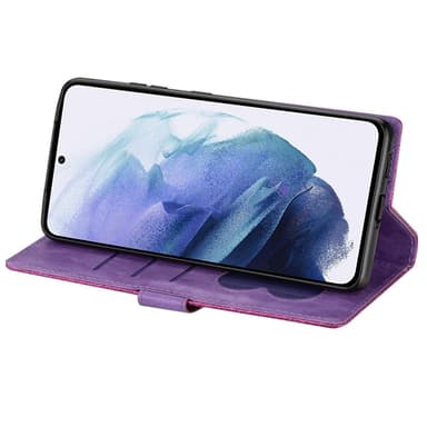 SKALO Samsung S25 Ultra Glitter Dragkedja Plånboksfodral - Lila