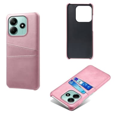 SKALO Xiaomi Redmi Note 14 5G PU-Läder Korthållare Skal - Roséguld
