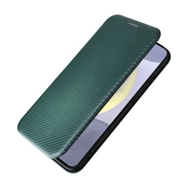 SKALO Samsung S25 Carbon Fiber Plånboksfodral - Grön