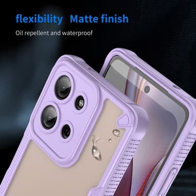 SKALO Motorola Moto G75 5G Armor Hybrid Frosted Skal - Lila