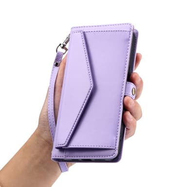 SKALO Xiaomi Redmi Note 14 4G PU-Läder Envelope Plånboksfodral - Lila