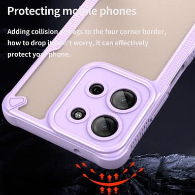 SKALO Motorola Moto G75 5G Armor Hybrid Frosted Skal - Lila