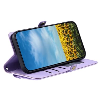 SKALO Xiaomi Redmi Note 14 4G PU-Läder Envelope Plånboksfodral - Lila