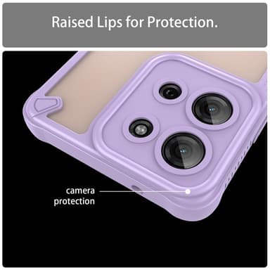 SKALO Motorola Moto G75 5G Armor Hybrid Frosted Skal - Lila