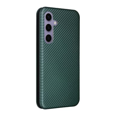 SKALO Samsung S25 Carbon Fiber Plånboksfodral - Grön