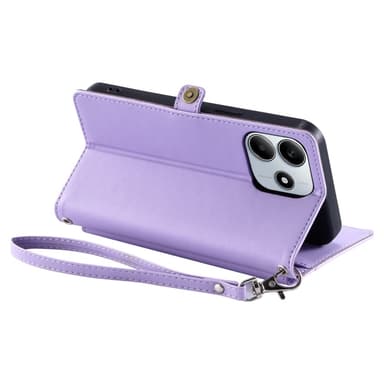 SKALO Xiaomi Redmi Note 14 4G PU-Läder Envelope Plånboksfodral - Lila