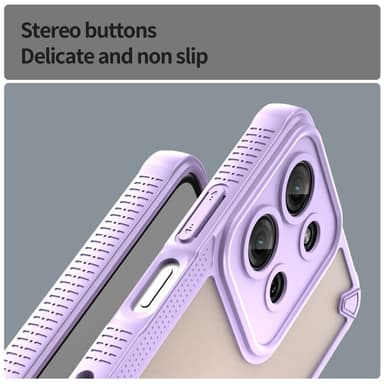 SKALO Motorola Moto G75 5G Armor Hybrid Frosted Skal - Lila